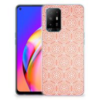 OPPO A94 5G | Reno5 Z TPU bumper Pattern Orange - thumbnail