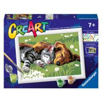 Ravensburger CreArt Schilderen op Nummer Slapende Katten en Honden