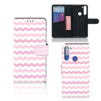 Motorola Moto G8 Telefoon Hoesje Waves Roze
