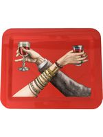 Fornasetti plateau imprimé - Rouge