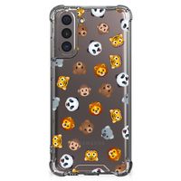 Doorzichtige Silicone Hoesje voor Samsung Galaxy S21 Dieren Emojis - thumbnail