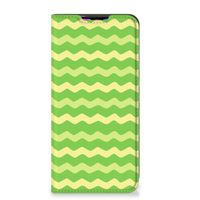 Xiaomi Redmi 9 Hoesje met Magneet Waves Green - thumbnail