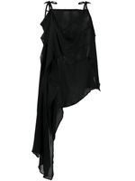 Ann Demeulemeester robe mi-longue asymétrique - Noir