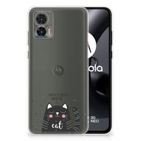 Motorola Edge 30 Neo Telefoonhoesje met Naam Cat Good Day