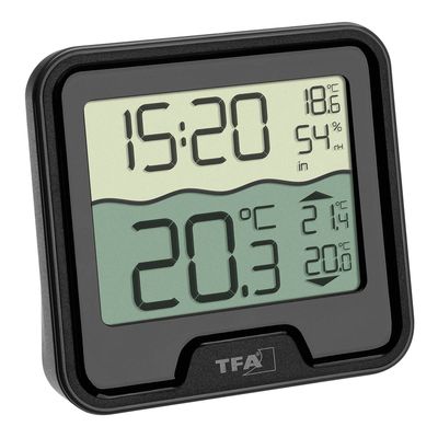 TFA Dostmann Marbella Zwembadthermometer Zwart