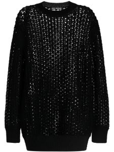 Junya Watanabe pull en maille ajourée - Noir