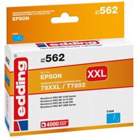 Edding Inktcartridge vervangt Epson 78XXL, T7892 Compatibel Cyaan EDD-562 18-562 - thumbnail