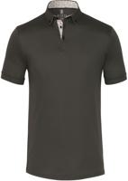 Desoto Polo Donkergroen Jersey Button Down Slim Fit