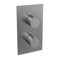 Douchekraan Brauer Brushed Edition Inbouw Thermostatisch Rechthoek Geborsteld Nikkel PVD 2 Greeps 3-weg