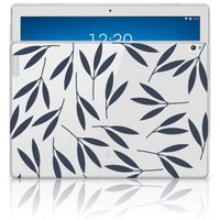 Lenovo Tab P10 Siliconen Hoesje Leaves Blue