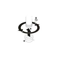 Chief Threaded End Cap houder, 64 x 64 x 36 mm