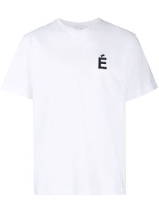 Etudes t-shirt en coton à détail de patch - Blanc