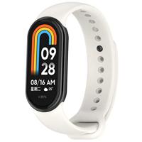 By Qubix - Siliconen bandje - Roomwit - Compatible met Xiaomi Smart Band 8 & 9 - Compatible Xiaomi bandje