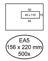 Envelop Hermes EA5 156x220mm venster 4x11 rechts zelfkl 500st