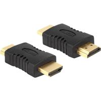 Delock 65508 HDMI Adapter [1x HDMI-stekker - 1x HDMI-stekker] Zwart Vergulde steekcontacten - thumbnail