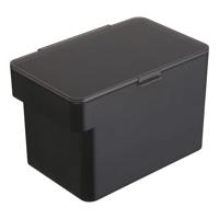 YAMAZAKI 5612 TOWER Pet Food Container (3,5 KG), zwart, ABS-hars/siliconen, minimalistisch, 30 x 19,7 x 19,2 cm