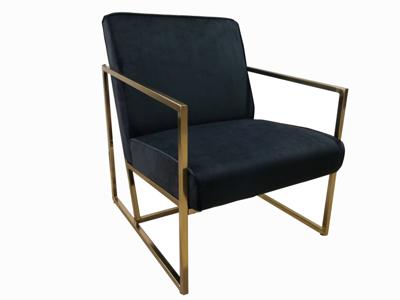 Fauteuil Milano Zwart + Goud frame Fauteuil Milano Zwart + Goud frame
