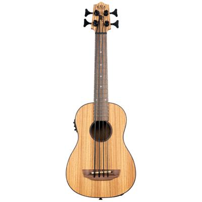 Kala U-Bass Zebrawood Fretted bas ukelele met gigbag