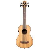 Kala U-Bass Zebrawood Fretted bas ukelele met gigbag