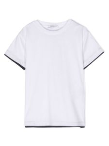 Paolo Pecora Kids t-shirt à bords contrastants - Blanc