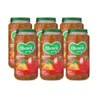 Olvarit babyvoeding vegetarische pasta 12+ mnd (6 x 250 gram)