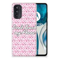 Motorola Moto G52/G82 Silicone-hoesje Flowers Pink DTMP