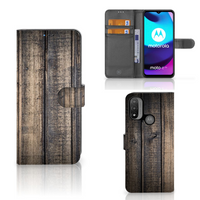 Motorola Moto E20 | E30 | E40 Book Style Case Steigerhout - thumbnail