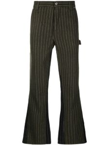 GALLERY DEPT. pinstripe mid-rise flared trousers - Vert