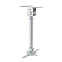 Manhattan 424851 Universele plafondhouder voor beamer tot 20 kg (stang kantelbaar en in hoogte verstelbaar) aluminium zilver