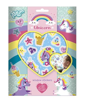 Totum raamsticker unicorn meisjes vinyl 60 stickers Totum raamsticker unicorn meisjes vinyl 60 stickers