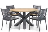 Santika Giovane/Rockville 120 cm dining tuinset 5-delig