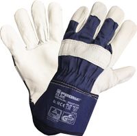 Promat Handschoen | Elbe | maat 10 blauw | rundnerfleer | EN 388 PSA-categorie II - 4000371106 4000371106