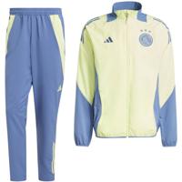 adidas Ajax Presentatie Trainingspak Full-Zip 2024-2025 Geel Blauw - thumbnail