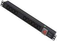 LINDY 1U 10 Manier CEI-contactdozen, horizontale PDU met CEI-netkabel
