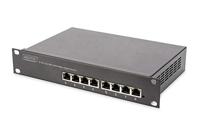 DIGITUS Gigabit ethernet netwerk-switch - 10 inch - 8 poorten - Unmanaged - Backplane 16 Gbps - Auto MDI/MDI-X - Zwart