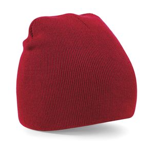 Pull-on beanie wintermuts in het rood