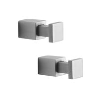 Tiger Haak Square RVS geborsteld (2 stuks) 4.1x1.6x1.6cm 103930941