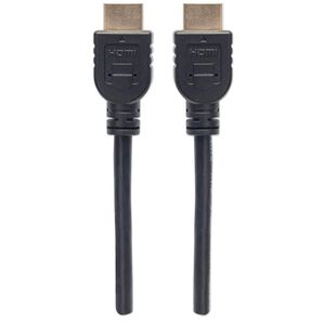 Manhattan 353953 HDMI-kabel HDMI Aansluitkabel HDMI-A-stekker, HDMI-A-stekker 5.00 m Zwart 4K UHD, UL gecertificeerd