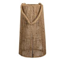 Clayre & Eef Windlicht 40 cm Bruin Jute Rond Kaarsenhouder