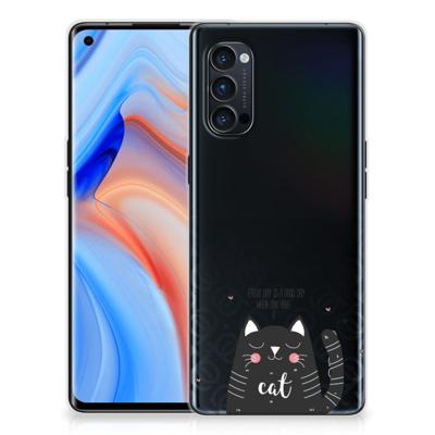 OPPO Reno4 Pro 5G Telefoonhoesje met Naam Cat Good Day