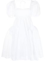 Cecilie Bahnsen robe mi-longue à manches bouffantes - Blanc