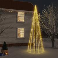 VidaXL Kerstboom met grondpin 732 LED&apos;s warmwit 500 cm