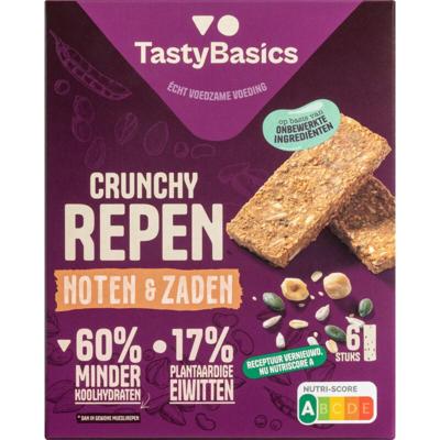 Tastybasics Crunchy less carb repen noten & zaden Tastybasics Crunchy less carb repen noten & zaden