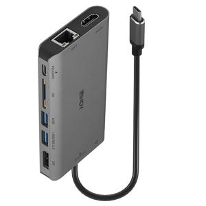 LINDY 43323 USB-C dockingstation Geschikt voor merk: Universeel Geïntegreerde kaartlezer, USB-C Power Delivery