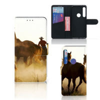 Motorola One Action Telefoonhoesje met Pasjes Design Cowboy - thumbnail