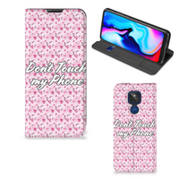 Motorola Moto G9 Play Design Case Flowers Pink DTMP