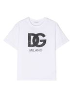 Dolce & Gabbana Kids t-shirt en coton à logo imprimé - Blanc