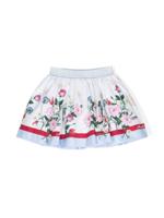 Monnalisa jupe évasée à fleurs - Blanc