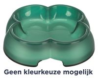 TRIXIE VOERBAK / WATERBAK TRANSPARANT KUNSTSTOF / RUBBERRING ASSORTI 12 CM 250 ML 4 ST - thumbnail