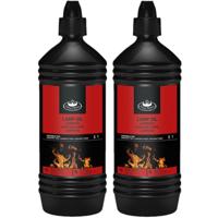 Esschert Design Lampolie - 2x - 1 liter - helder - fakkelolie - rookarm - binnen en buiten